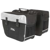 Geanta portbagaj M-WAVE "Amsterdam Double", negru-alb