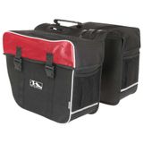 GEANTA PORTBAGAJ M-WAVE 2 PIESE AMSTERDAM DOUBLE NEGRU/ROSU