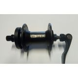 Butuc fata disc Bitex DS200F  alu  36H  ax QR  2 rulmenti  negru