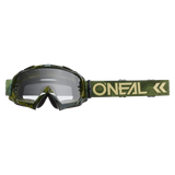 Ochelari O'Neal B-10 Goggle CAMO V.22 military green - clear