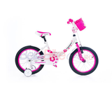 Bicicleta cu Roti Ajutatoare Magellan Candy 16, Alb-Roz