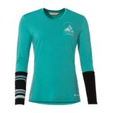 Bluza Dama Vaude Monviso Bright Aqua cu lana merino, Mărime: M