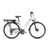 Bicicleta electrica de trekking/oras femei Romet Gazela 1 RM M/18 Alb/Gri 2023